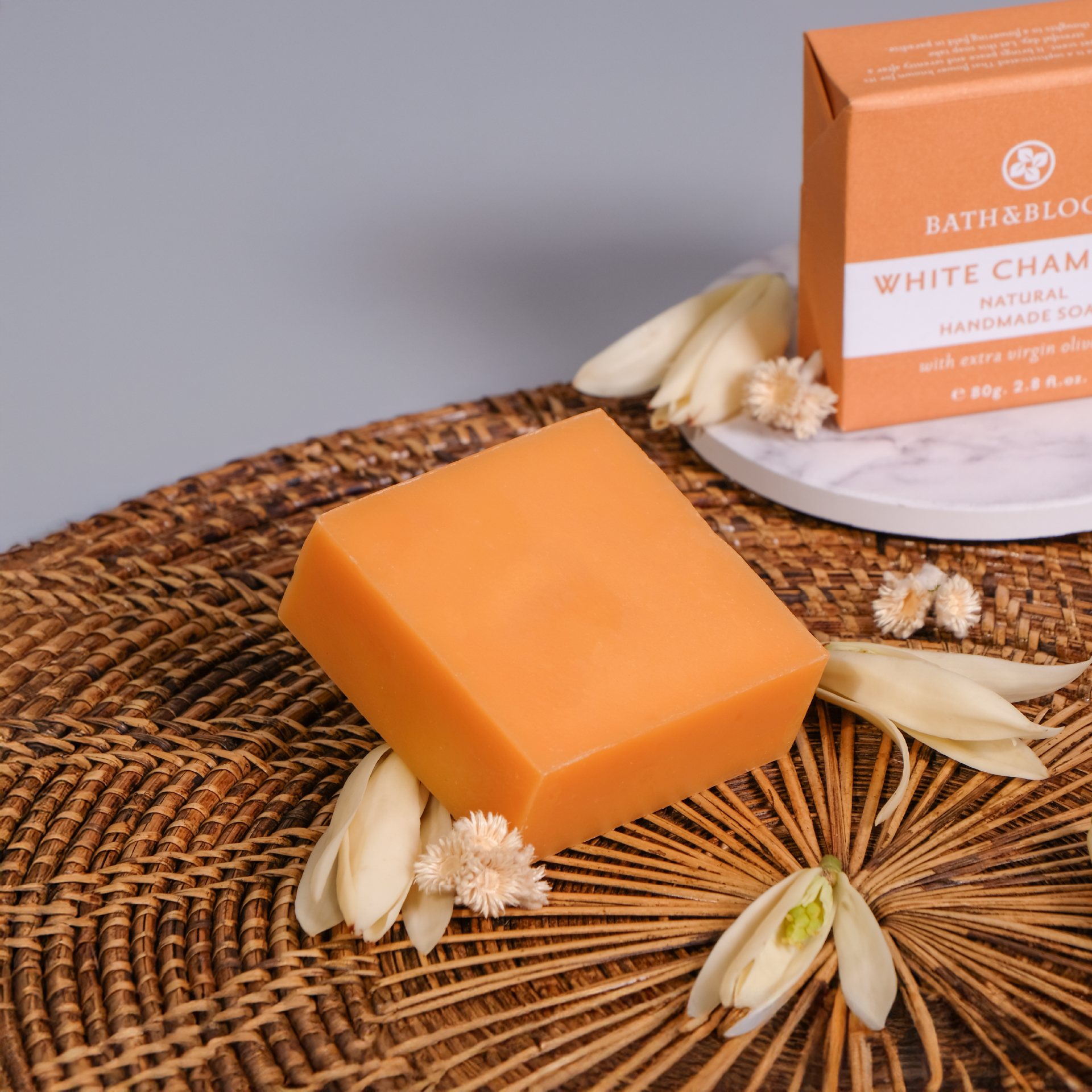 BATH & BLOOM NATURAL HANDMADE SOAP – WHITE CHAMPAKA BATH & BLOOM NATURAL HANDMADE SOAP – WHITE CHAMPAKA